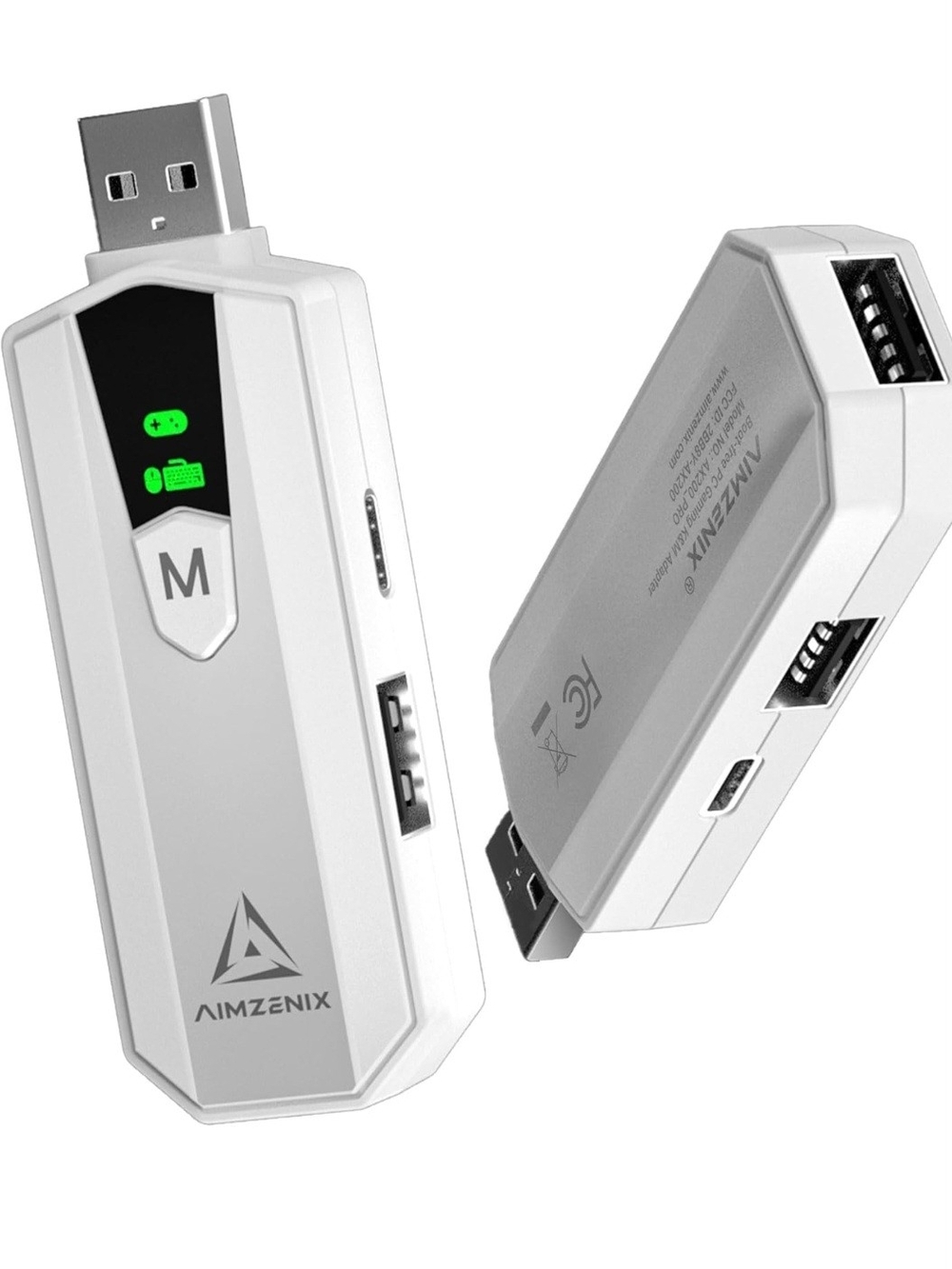 AIMZENIX AX200 Pro PC Gaming K&M Adapter - White/Green - Picture 6 of 10